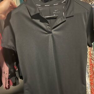 Nike Women's Charcoal Dri-FIT Polo Shirt